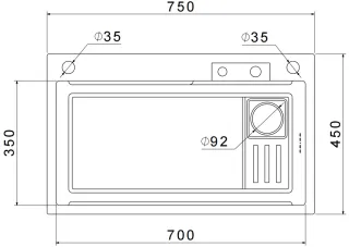 Мойка кухонная GranFest METAL 7545 PVD графит